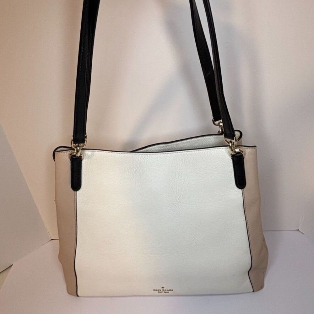 Kate Spade Medium Triple Color Compartment Tote Shoulder Bag Designer